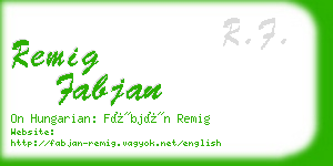 remig fabjan business card